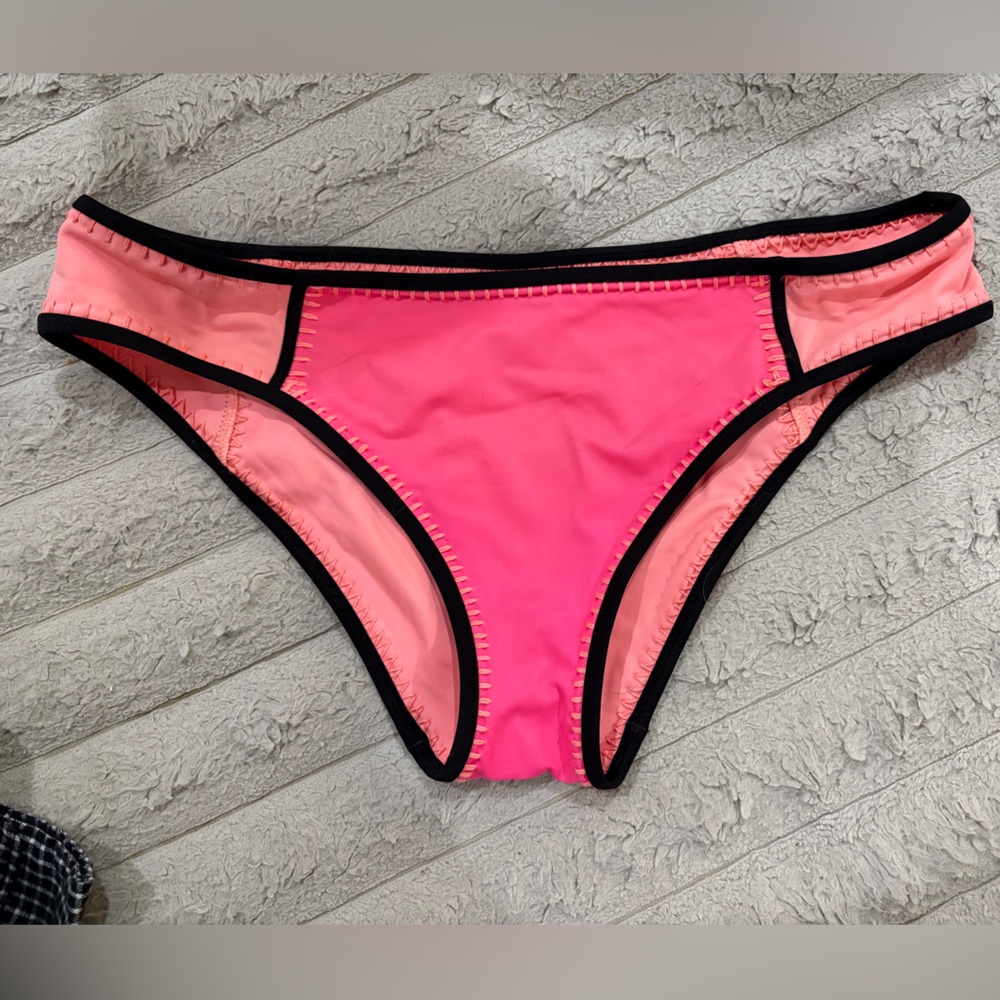 Victoria's Secret Pink and Black Bikini Bottom